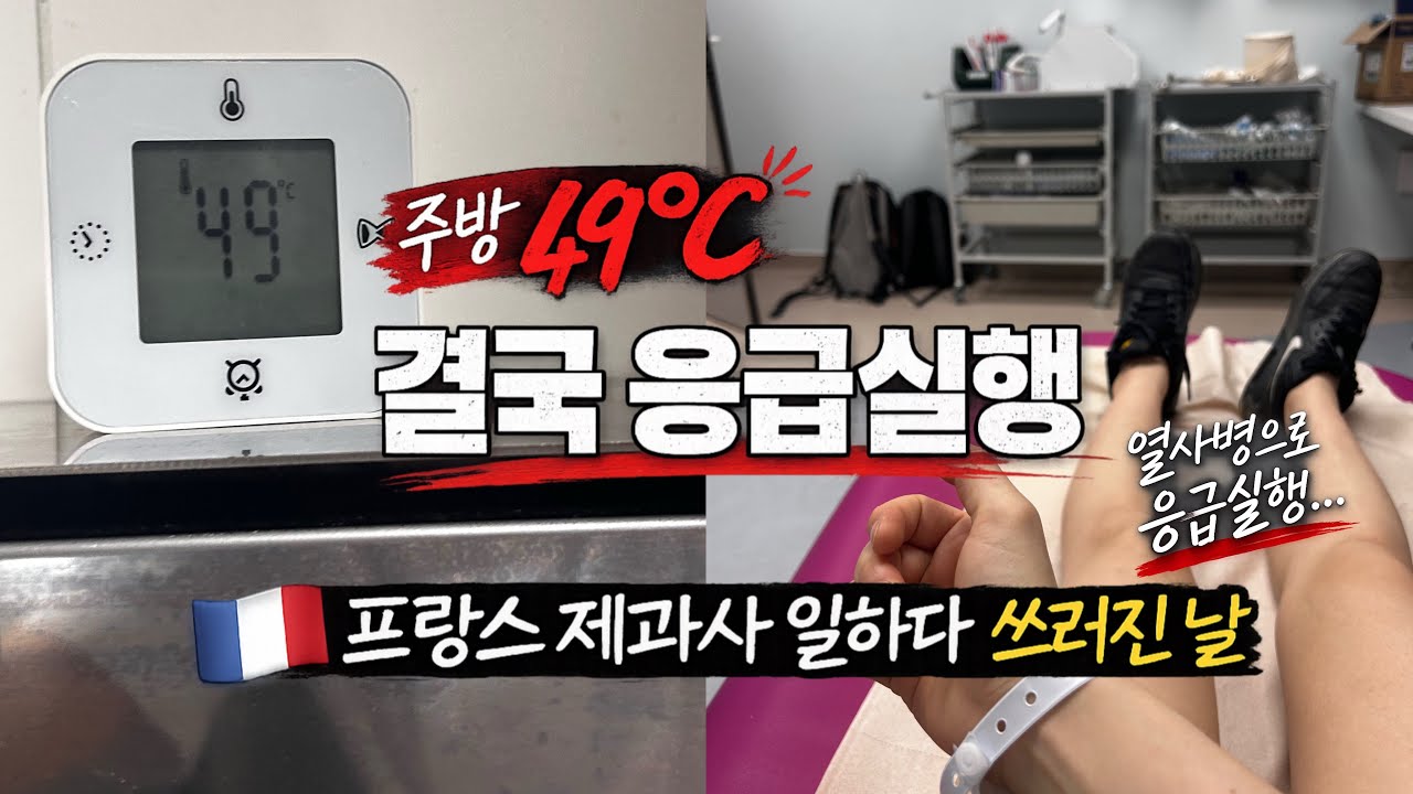 프랑스 49도 지하 주방에서 일하다 응급실 간 한국인