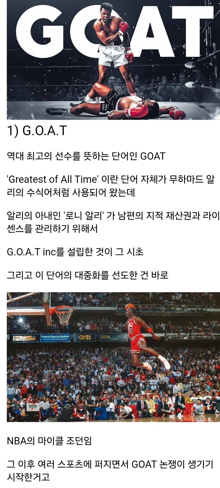 현재 널리 쓰이는 스포츠 용어의 유래