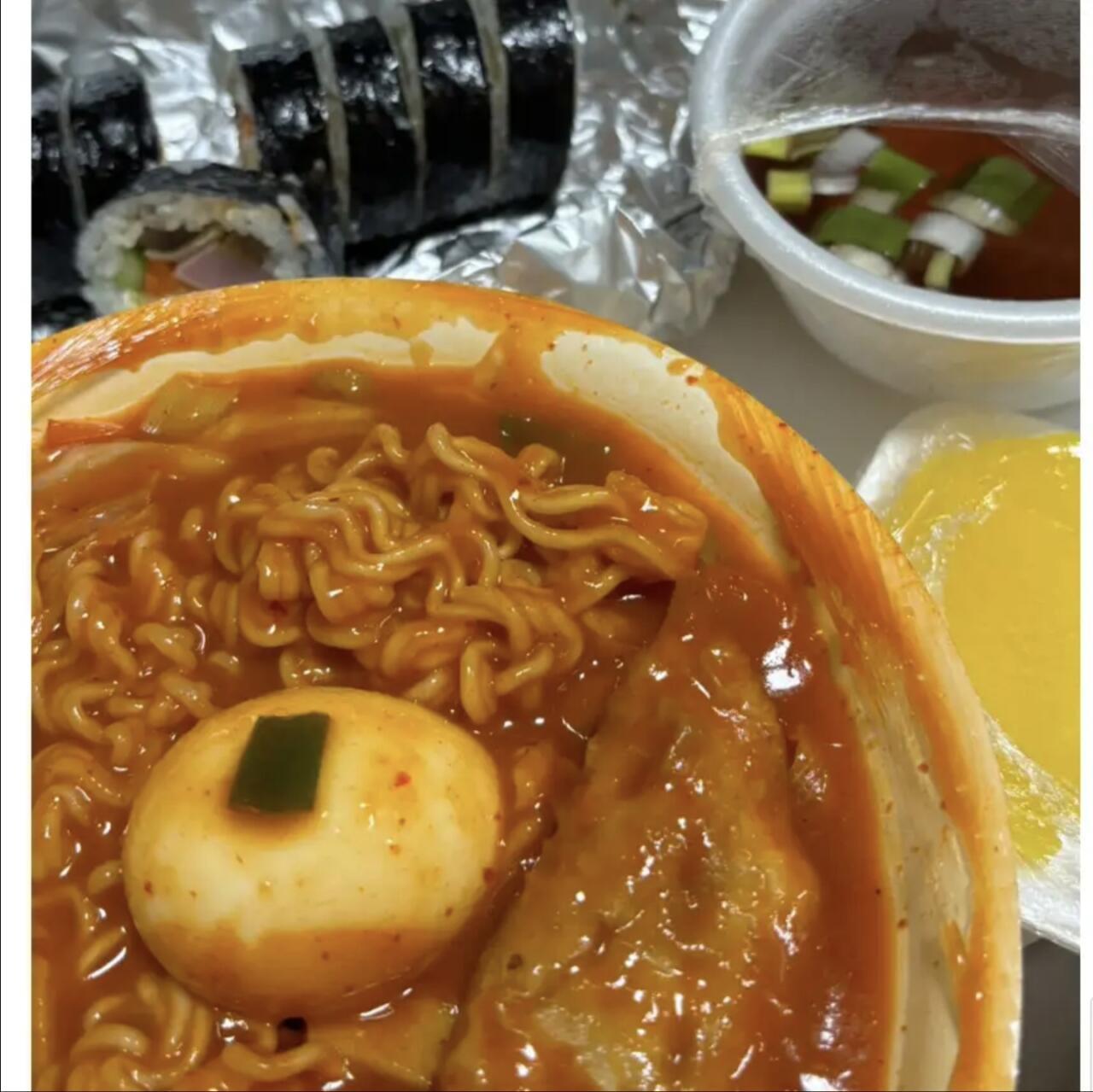 라볶이 주문했는데 함께 온 쪽지 내용