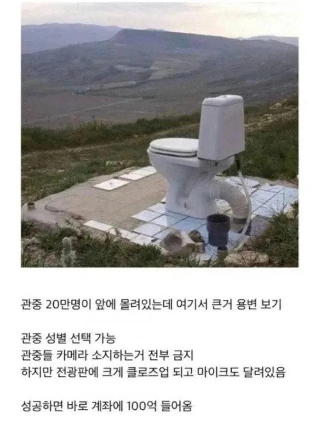 100억 주면 한다 vs 안 한다