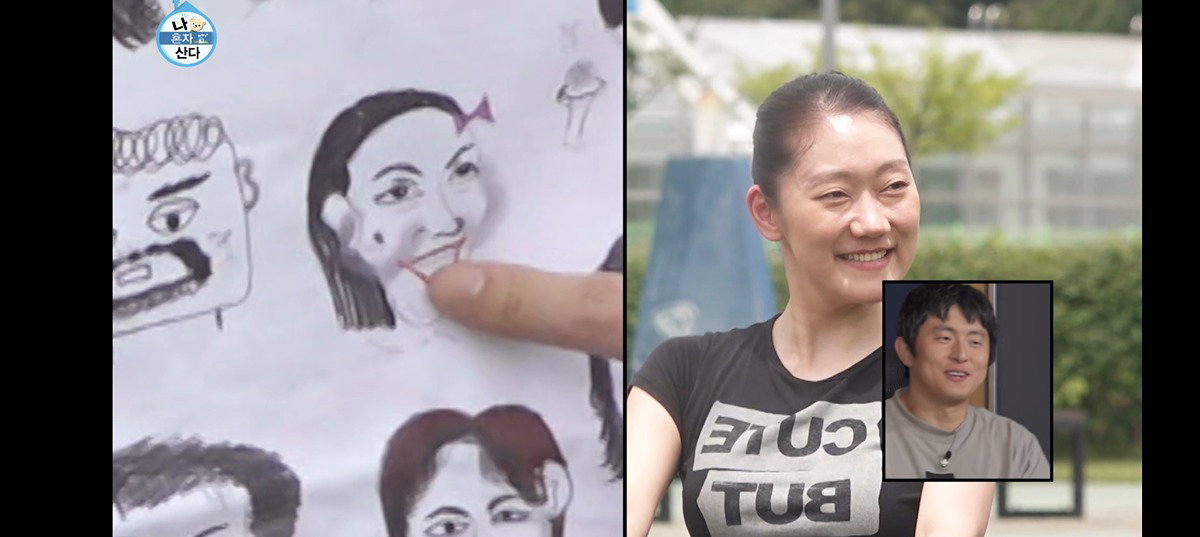 전현무가 태블릿으로 무지개 멤버들 각자 개성(?)살려서 그린 그림