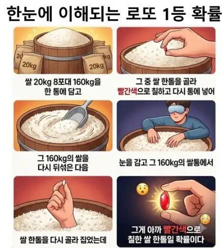 로또 1등 확률 이해하기