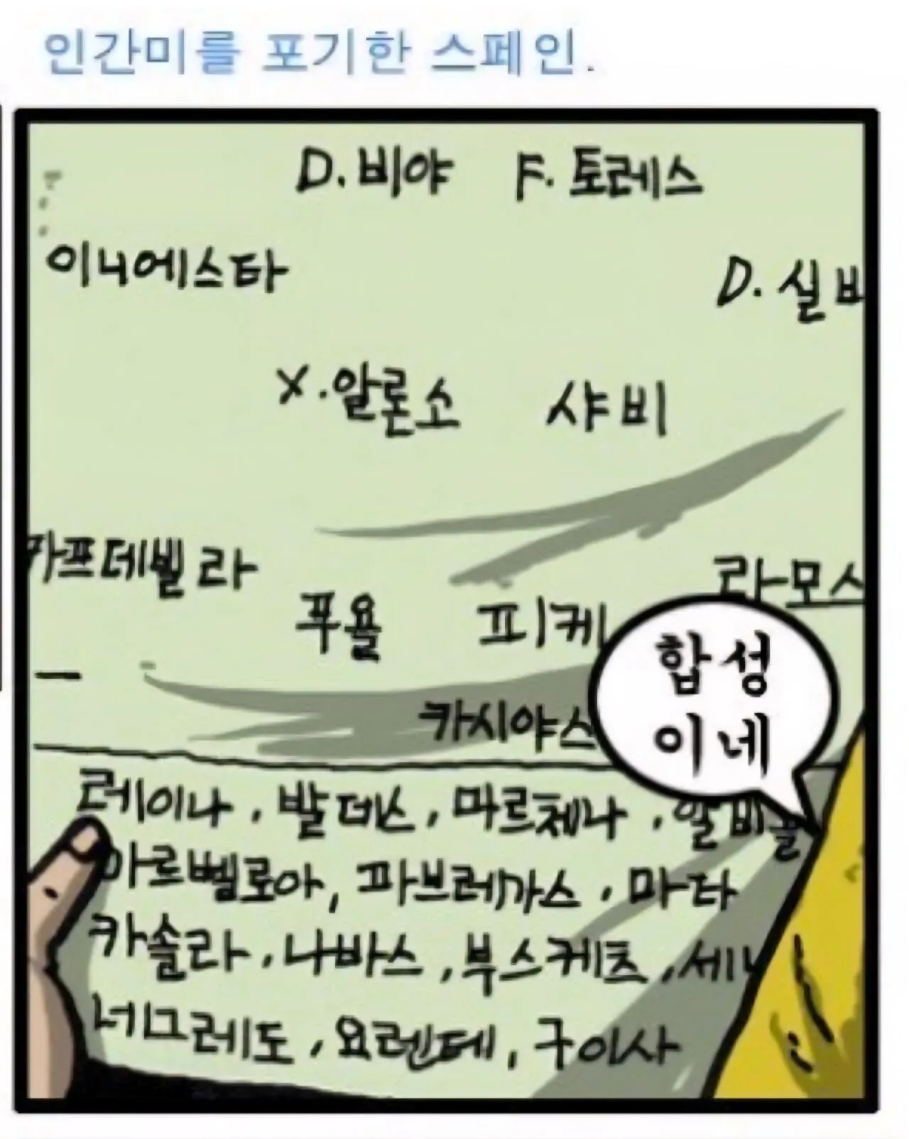전성기 스페인의 축구팀의 위엄 feat.조석