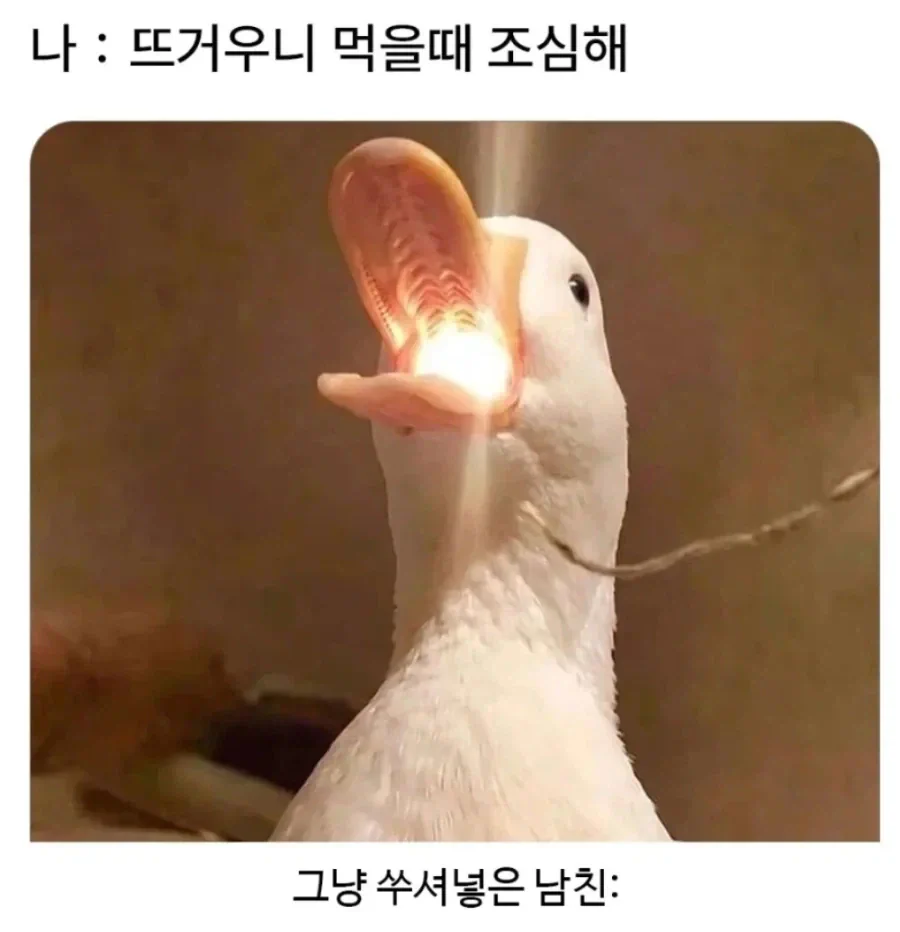 자기야 그거 뜨거우니까 불어서 먹어