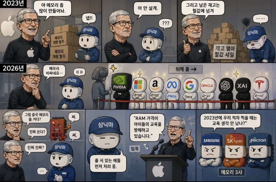 현재상황 애플 하는짓 요약 짤 ㅎㄷㄷ feat 메모리 ㅎㄷㄷ