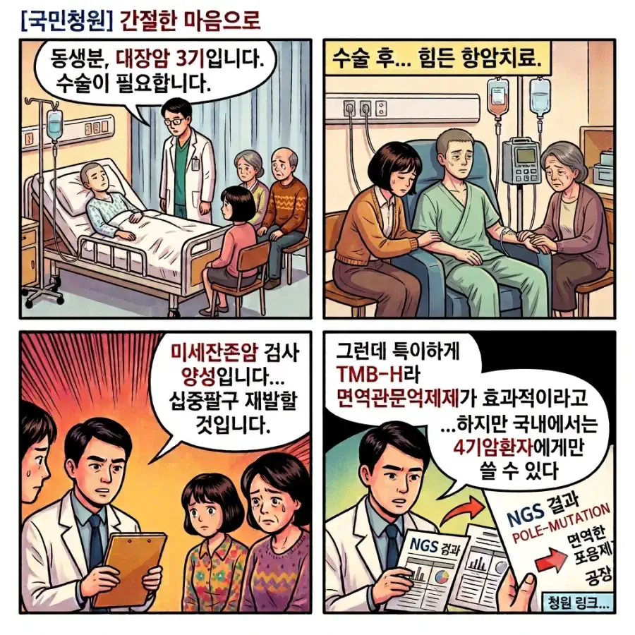 1분만 부탁드립니다.완치될 약이 있는데 처방이 불법인 현실앞에 동생이 죽어갑…