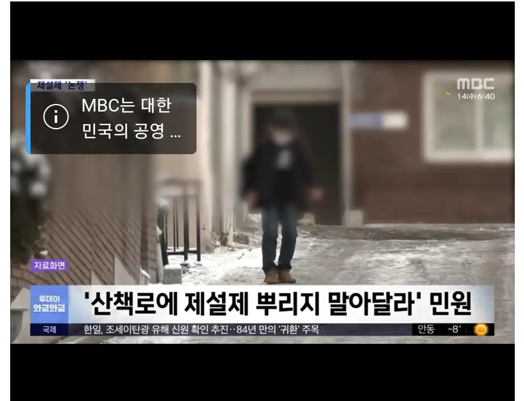 폭설에 제설제 살포 반대 논쟁
