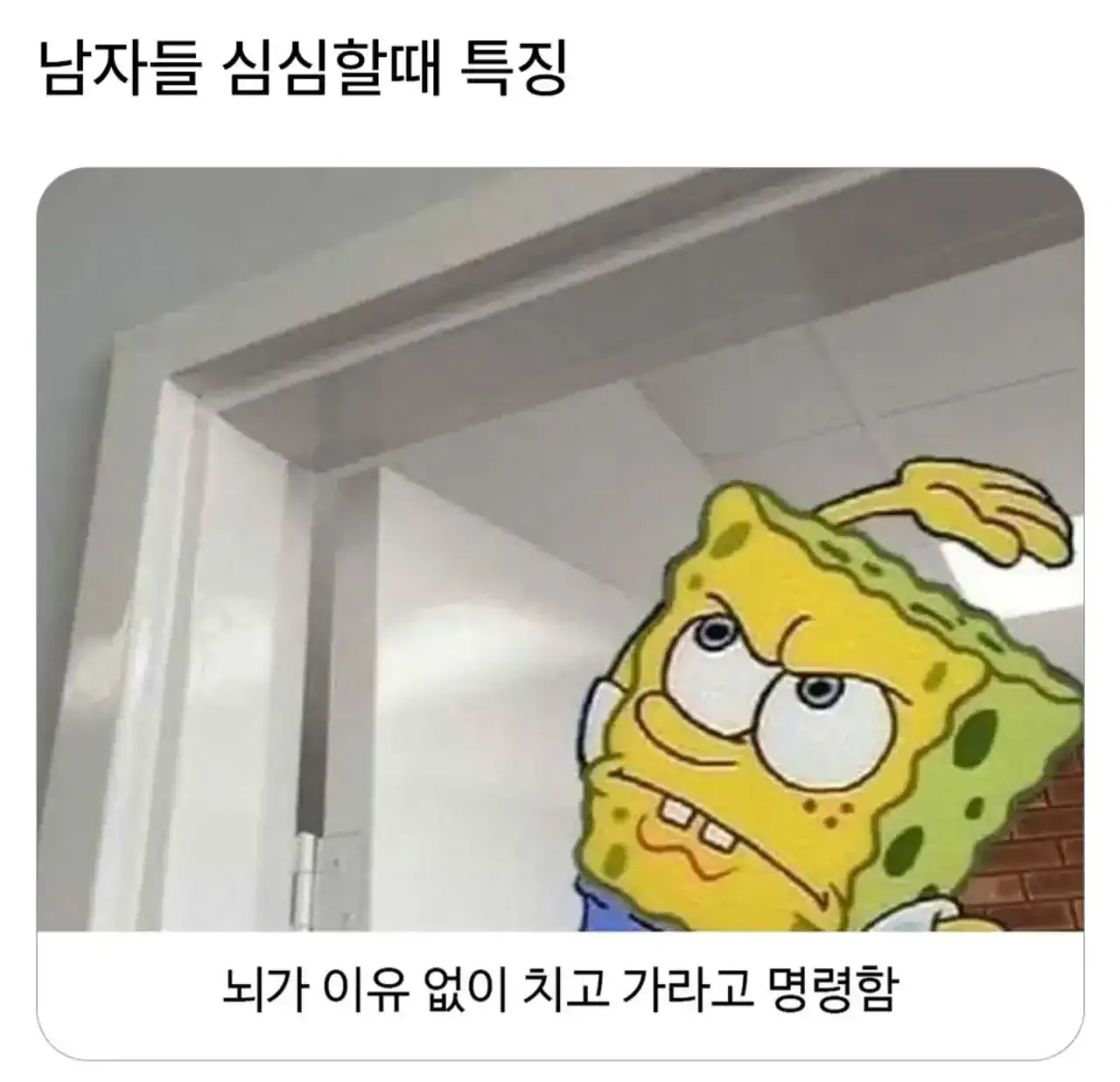 남자들 심심할때 특징