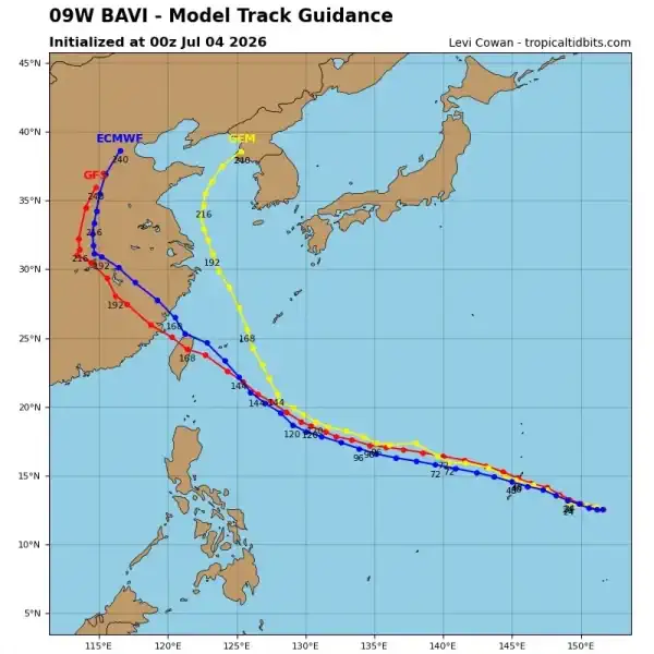 태풍 '바비' 중국행...한반도 장마에 변수되나
