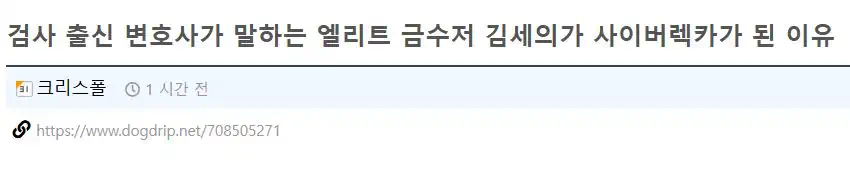 검사 출신 변호사가 말하는 엘리트 금수저 김세의가 사이버렉카가 된 이유