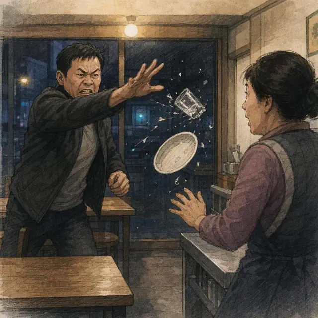 "직접 포장해가라" 말에 격분해 소주잔 던진 50대 실형