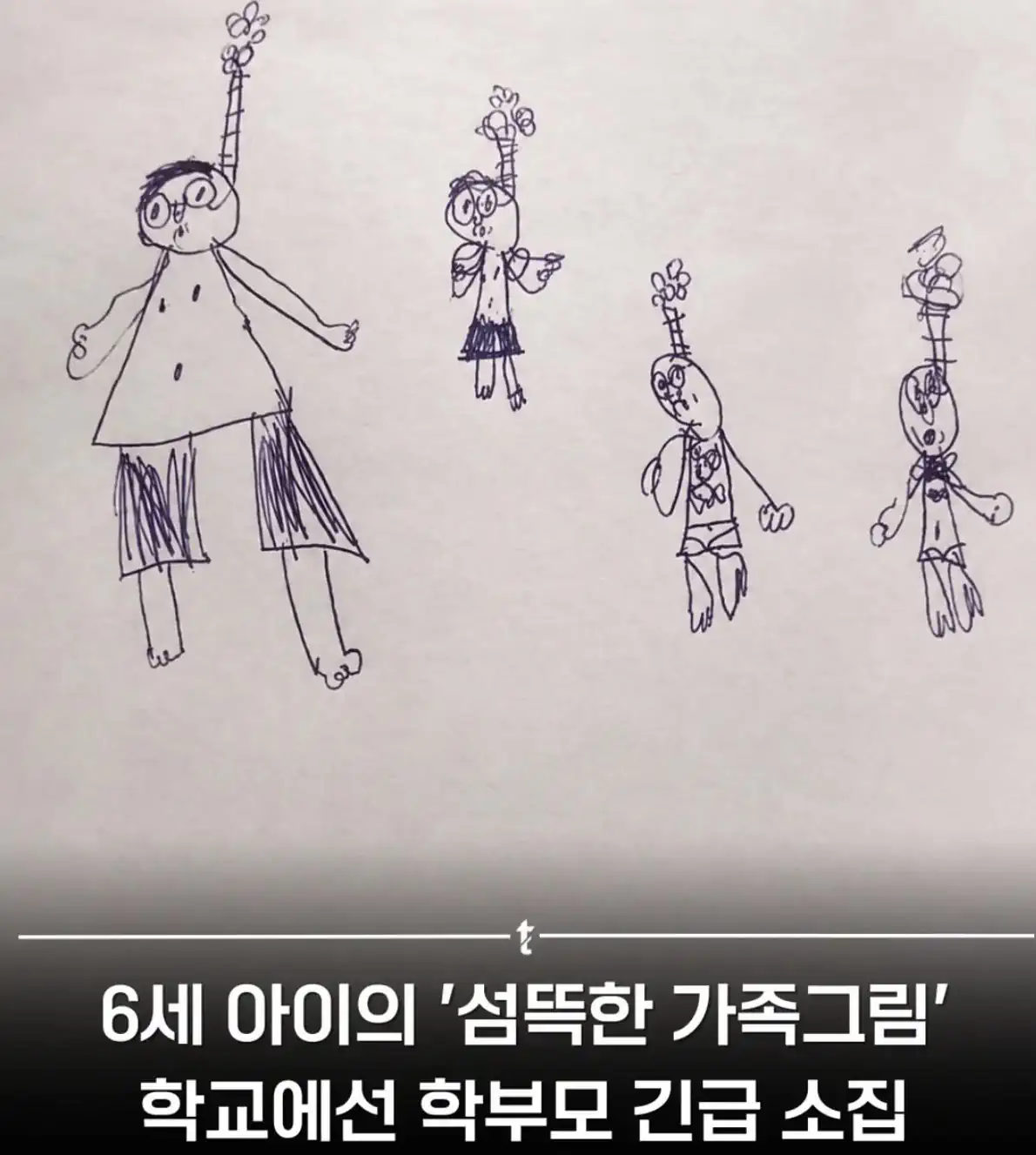 6살 아이가 그린 가족그림 ㄷㄷㄷ. jpg