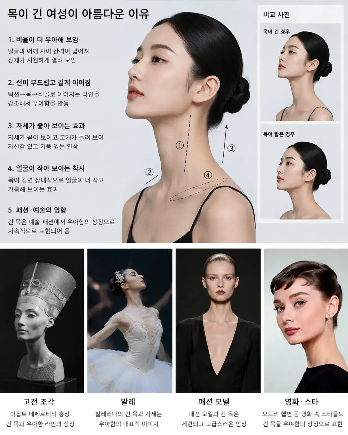 목이 긴 여자가 미학적으로 예쁜 이유