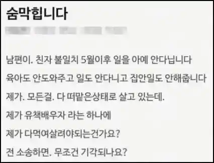 펌)남편이랑 사는게 숨막힌다는 여성분