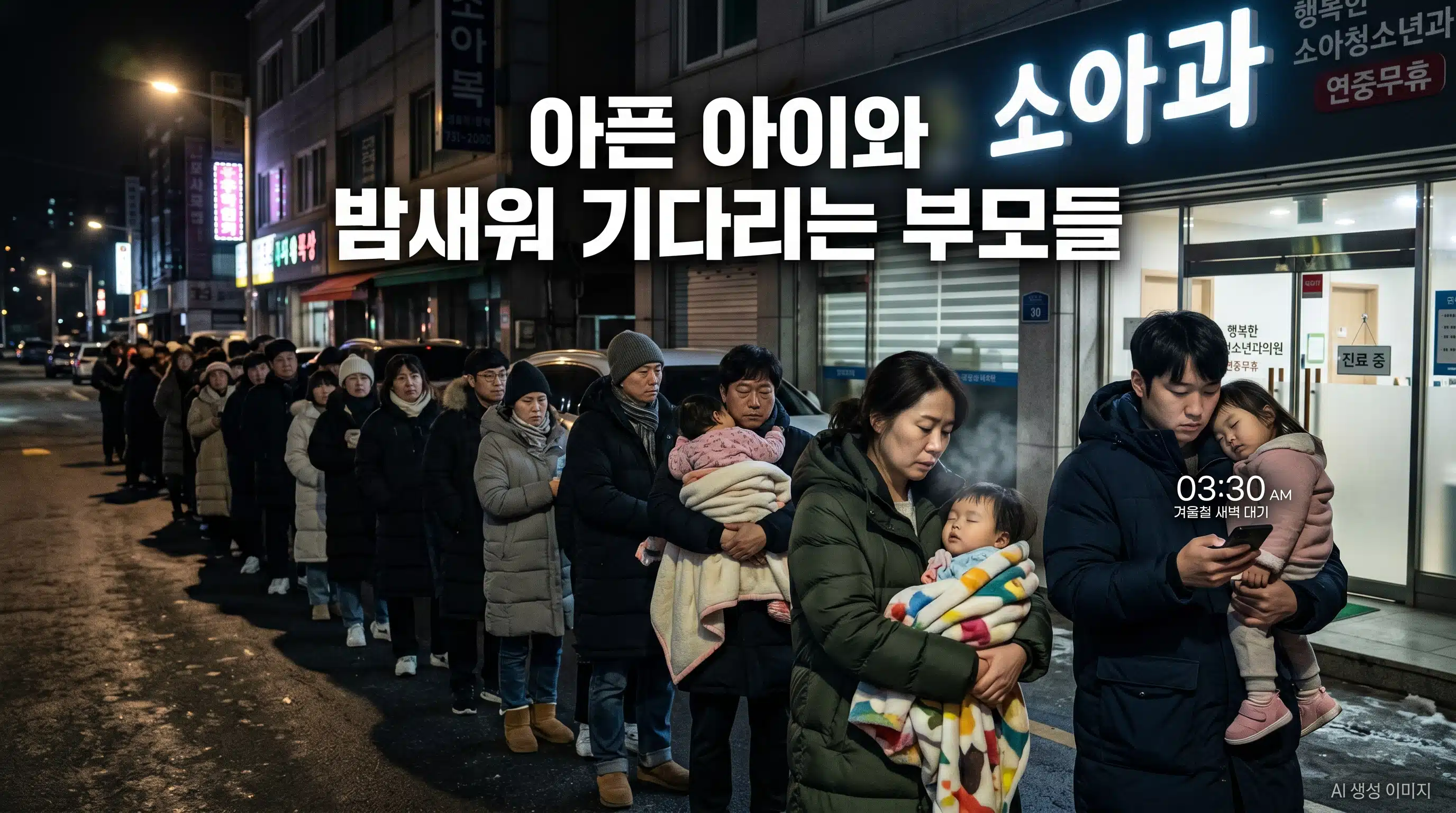 새벽 3시 소아과 앞에 100m 줄, 왜?