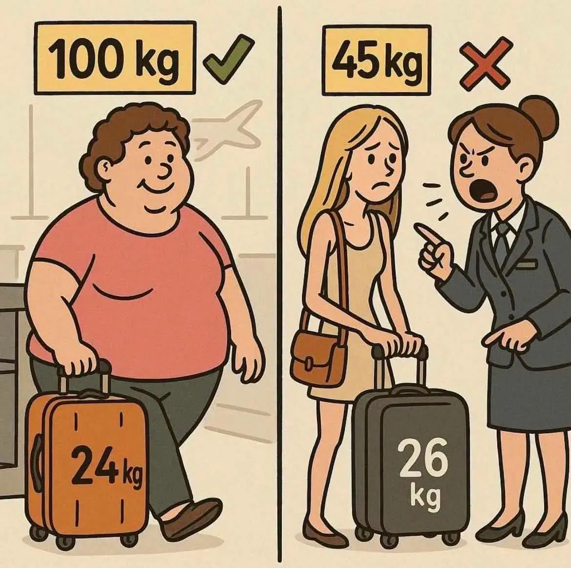현재) 해외에서 난리난 비행기 캐리어 무게 제한 의문점.jpg
