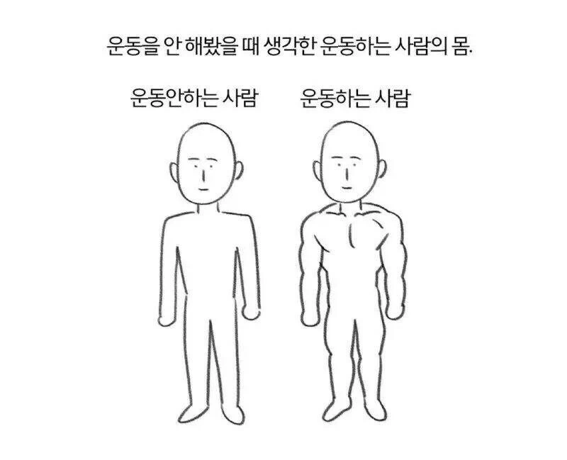 운동을 안 해봤을 때 생각한 운동하는 사람의 몸.jpg