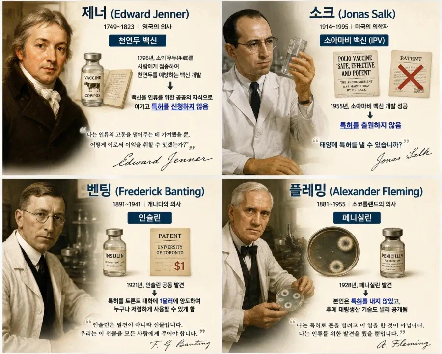 의학계 역사를 바꾼 4명의 레전드 사례