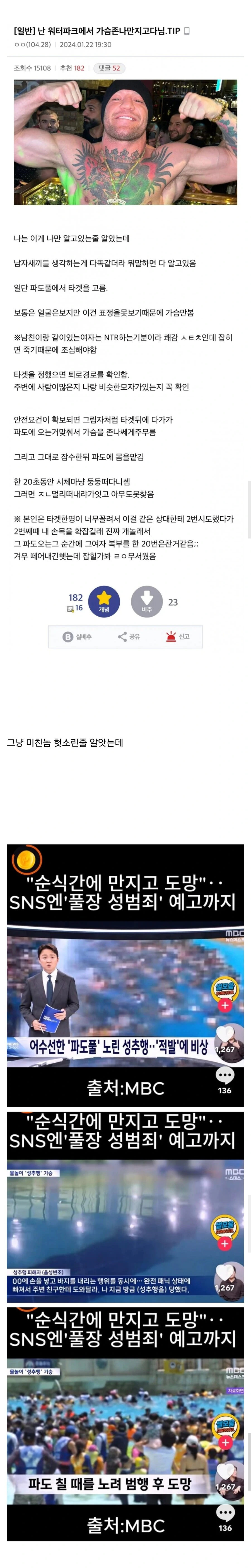 워터파크에서 가슴존나만진다는 디시인