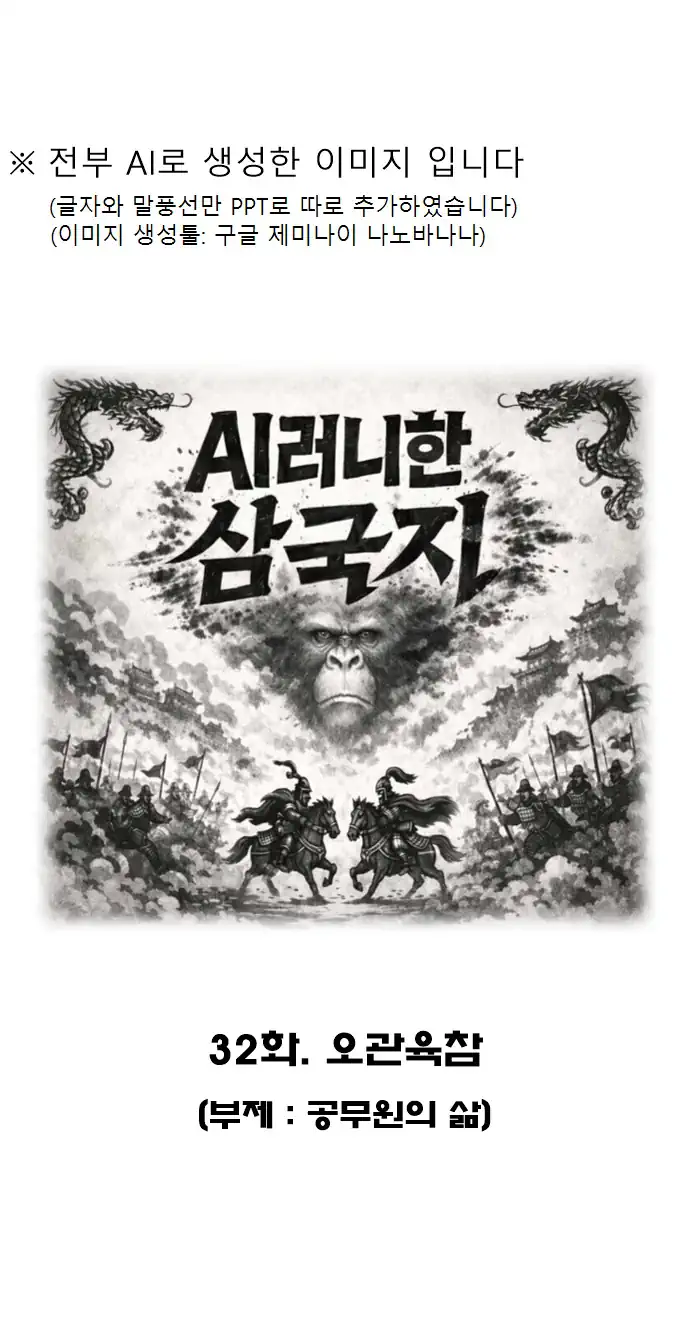 병맛 삼국지 만화 - 32화. 오관육참