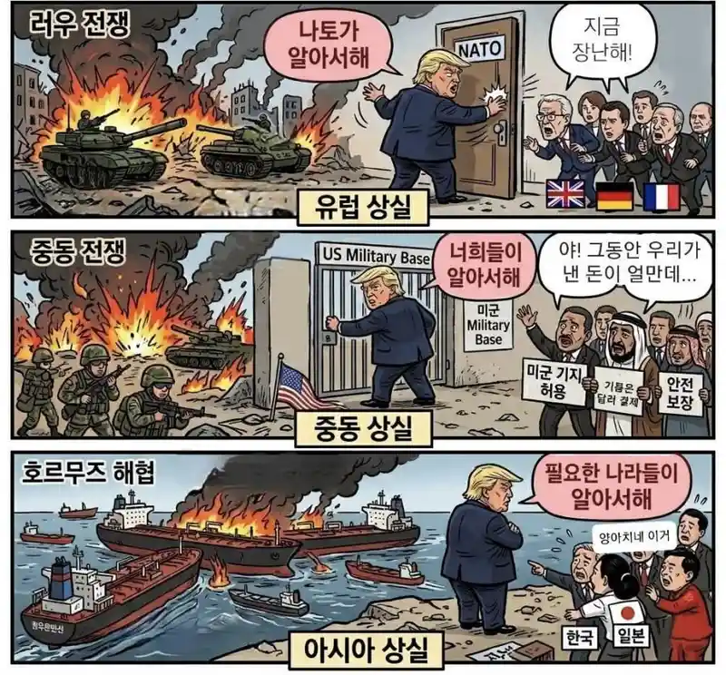 트럼프 3줄 요약 만화 ㄷㄷ