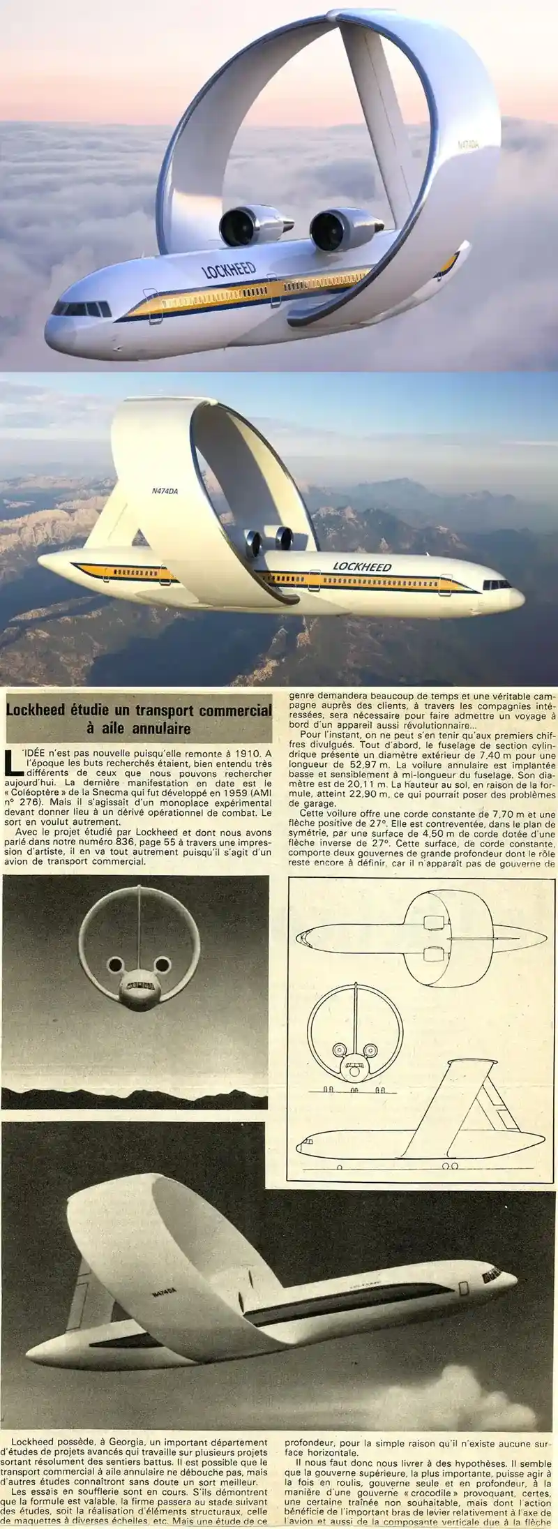 록히드가 1980년대에 구상했었던 '링 윙'