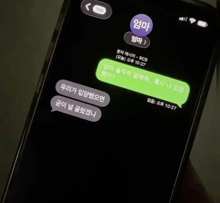 엄마 나 입양했어? 답장 레전드