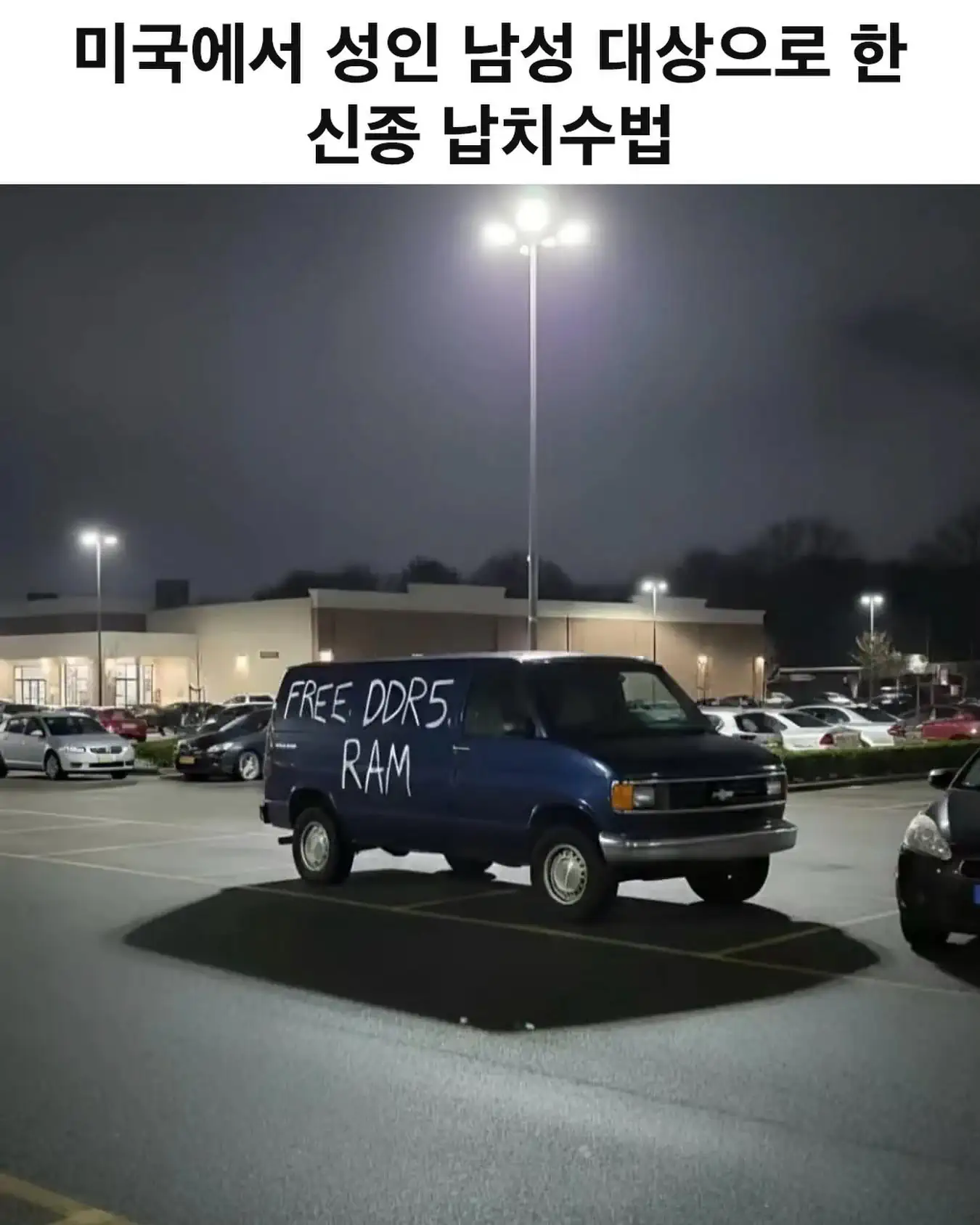 미국의 성인남성 대상 신종 납치 수법