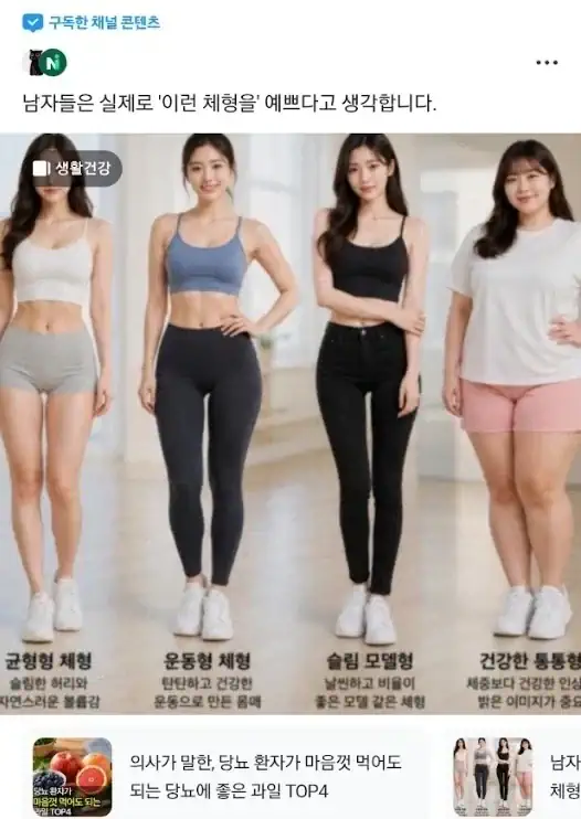 남자가 예쁘다고 생각하는 여자 체형.jpg