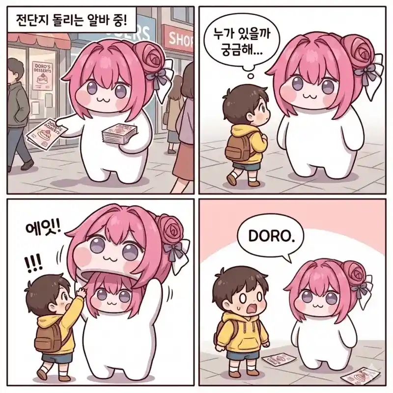 도로롱 인형탈 알바하는