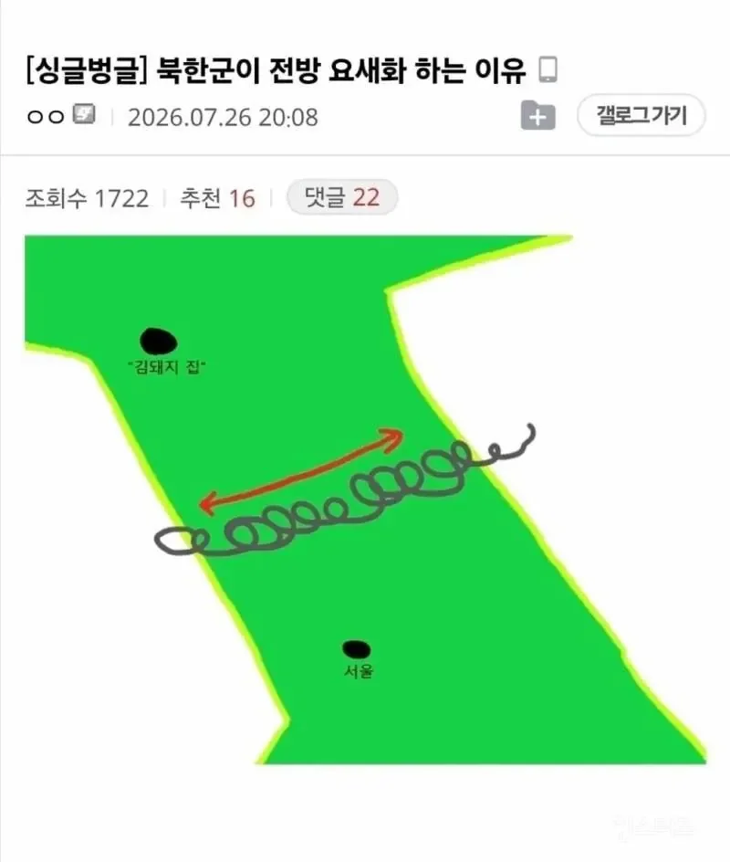 북한이 전방을 요새화하는 이유?