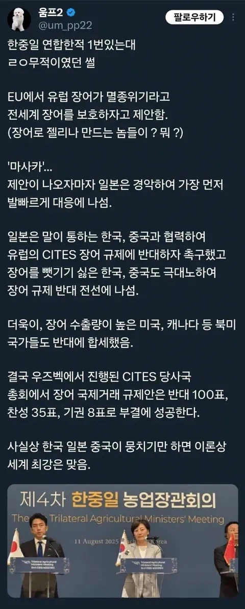 한중일이 뭉치면 말도 안되게 강하다를 보여준 사건