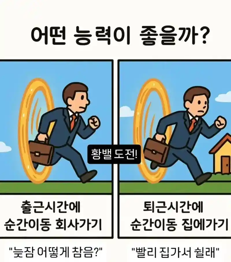 출근 vs 퇴근 순간이동