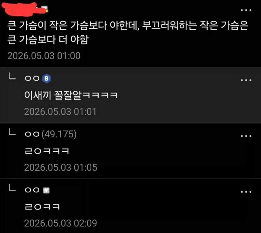큰 가슴은 작은 가슴보다 야하다