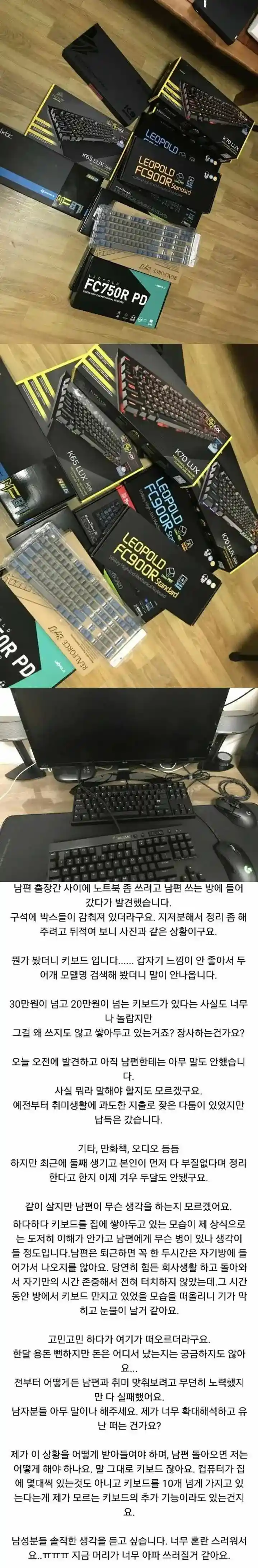 남편의 취미가 이해 안되는 와이프. JPG