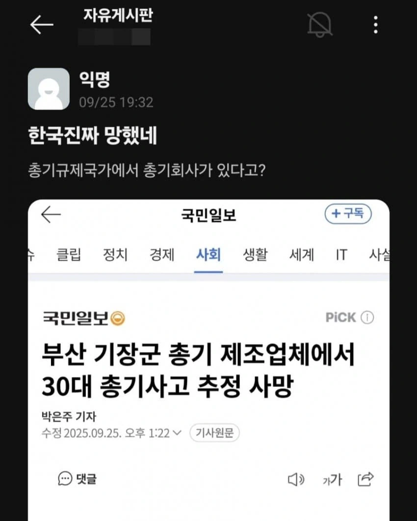 총기 소지가 불법인나라에 왜 총기제조회사가 있음?