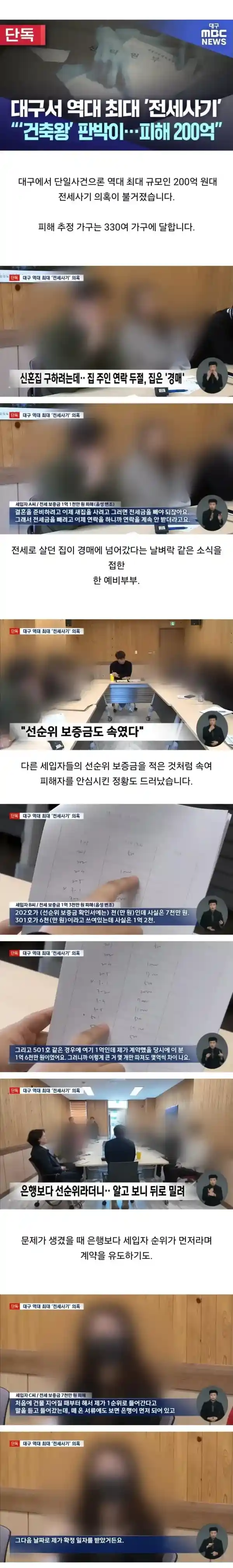 대구 역대 최대 전세사기
