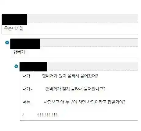 무슨 버거임?