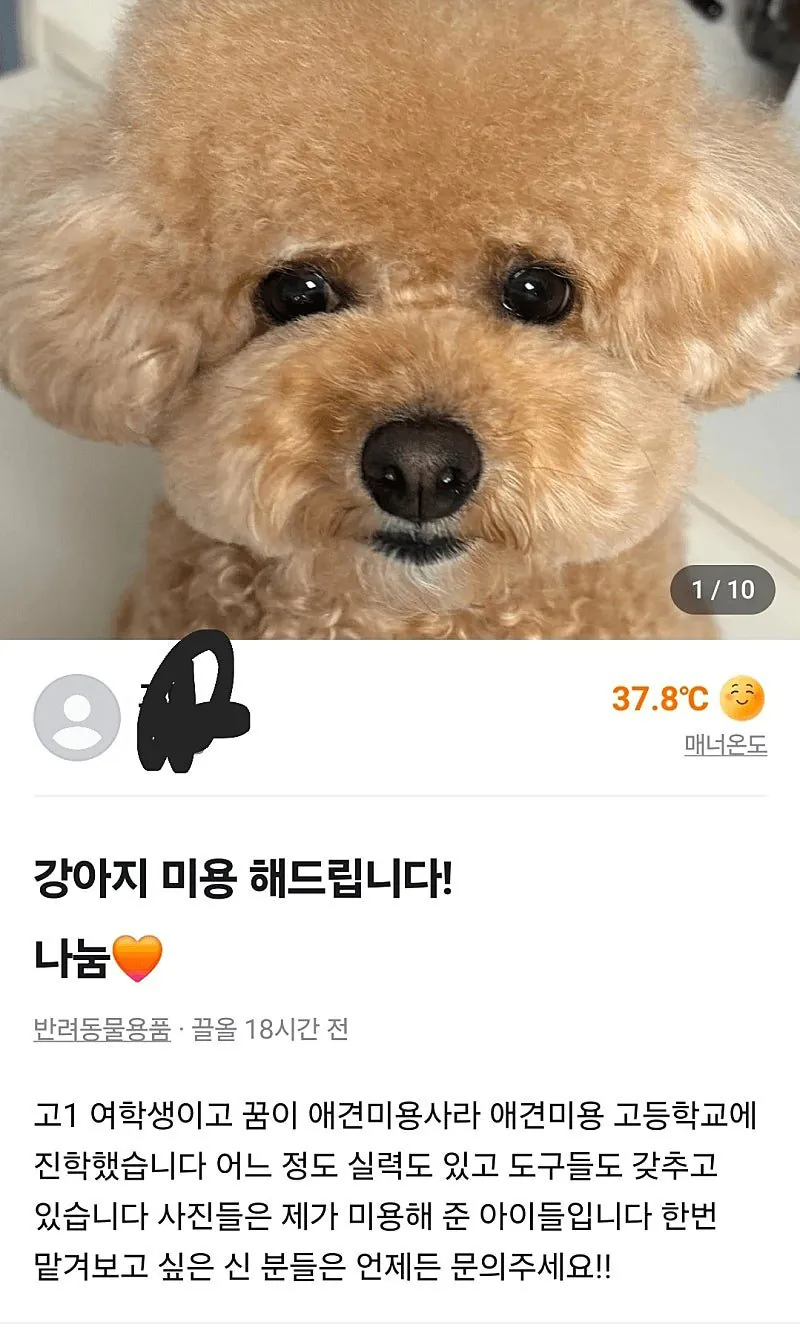 펌) 당근에서 논란중인 여고딩의 나눔