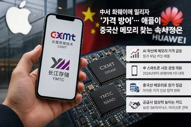 애플, 中 판매용 아이폰에 창신 메모리칩 도입 결정
