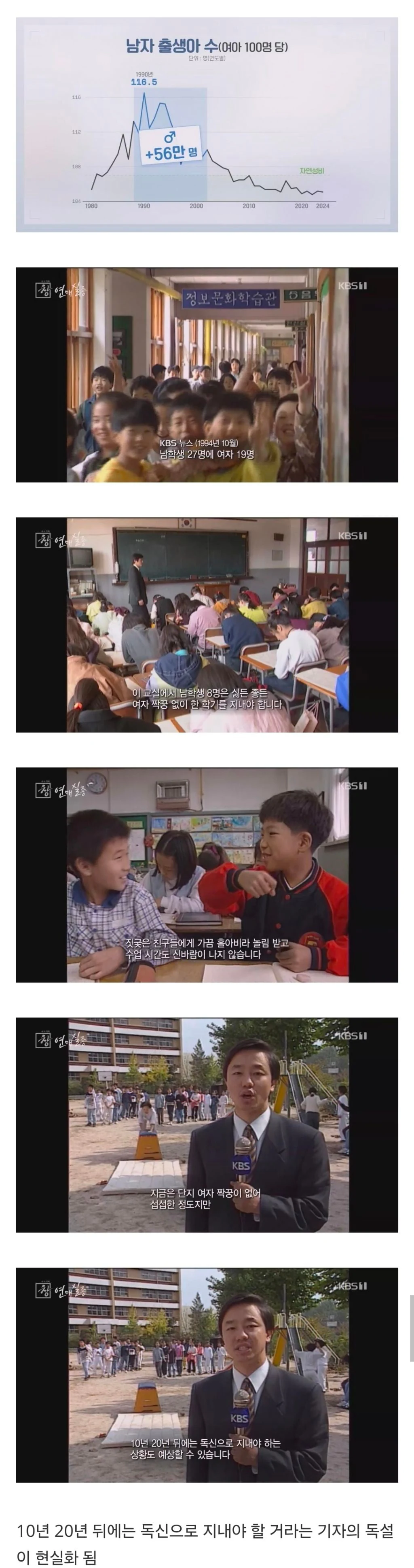 남녀 성비 최악의 시절 태어난 세대…JPG