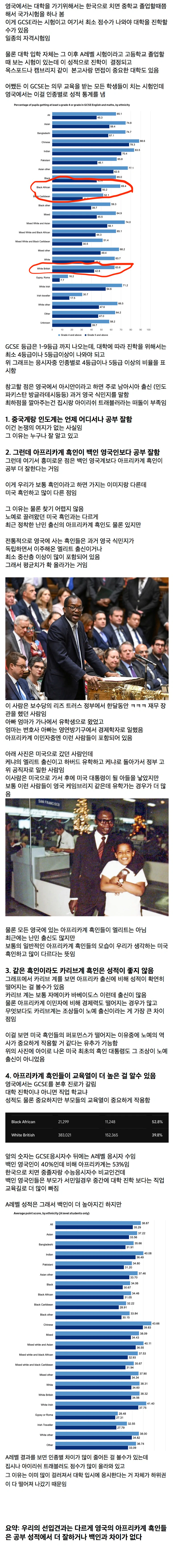 영국에서는 흑인이 백인보다 공부 잘한다