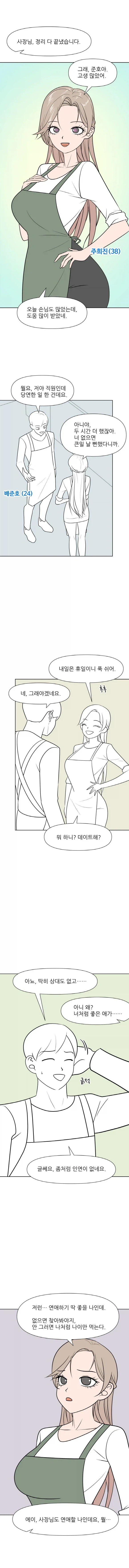 ㅇㅎ) 알바생이 사장님과 데이트하는 만화.Manhwa