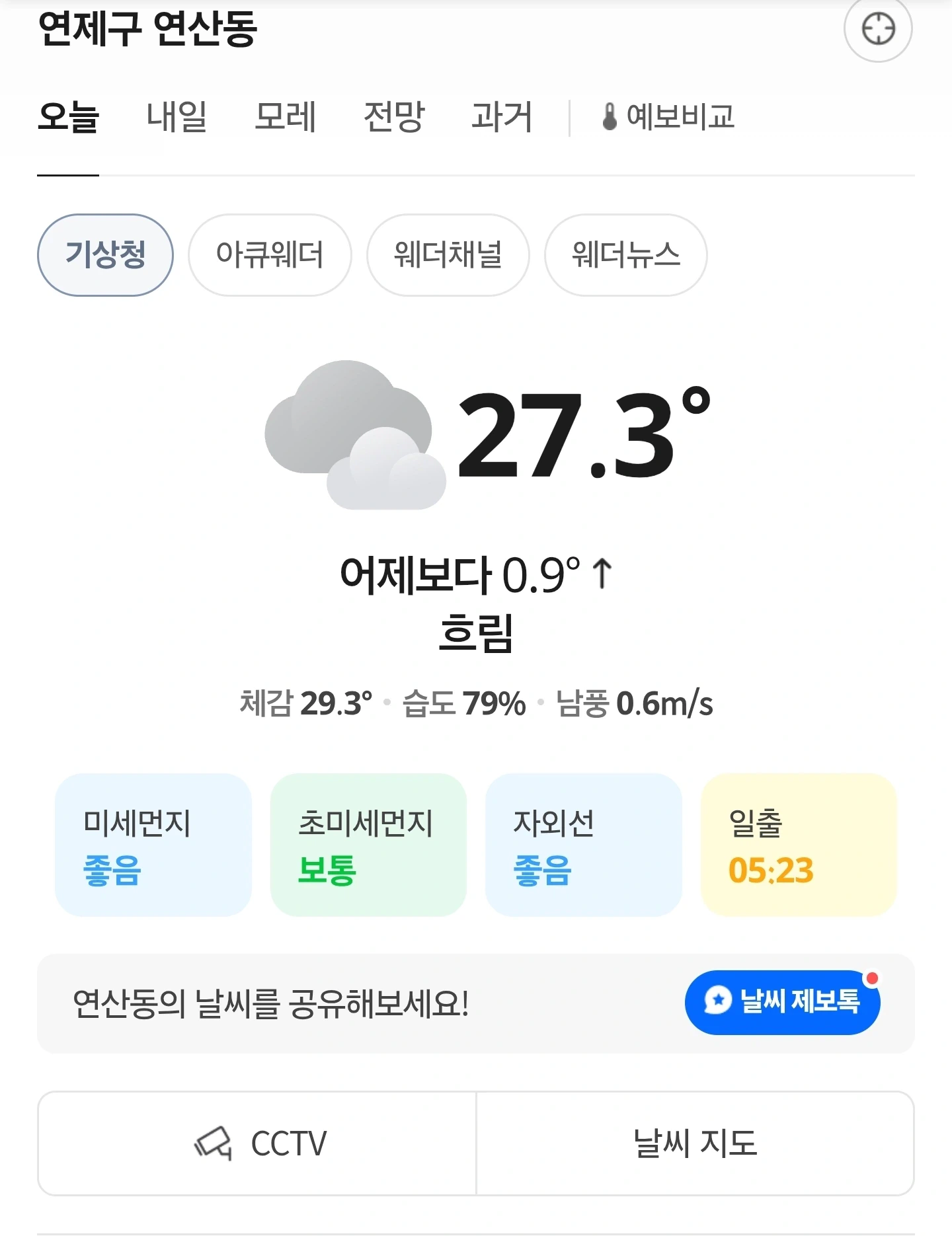 부산 날씨 근황