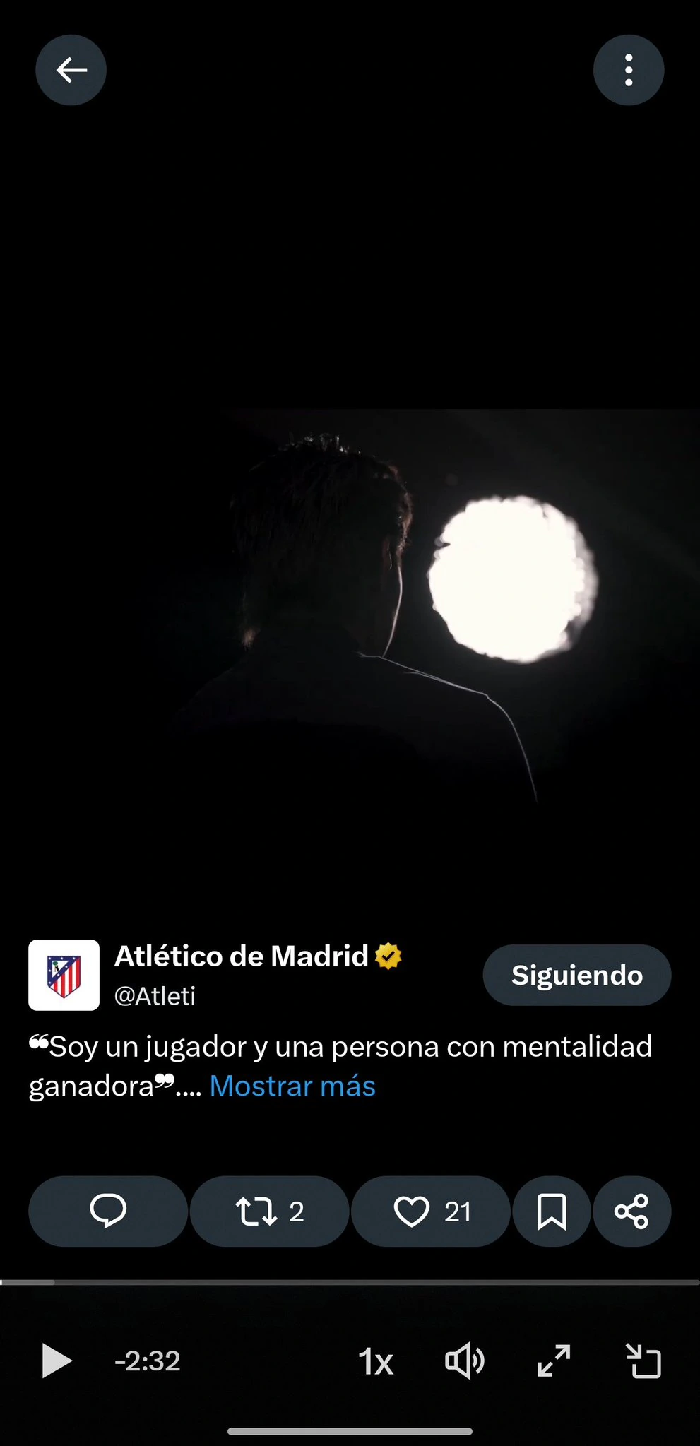 아틀레티코 마드리드 입단 후 첫 인터뷰를 한 이강인 선수.atleti