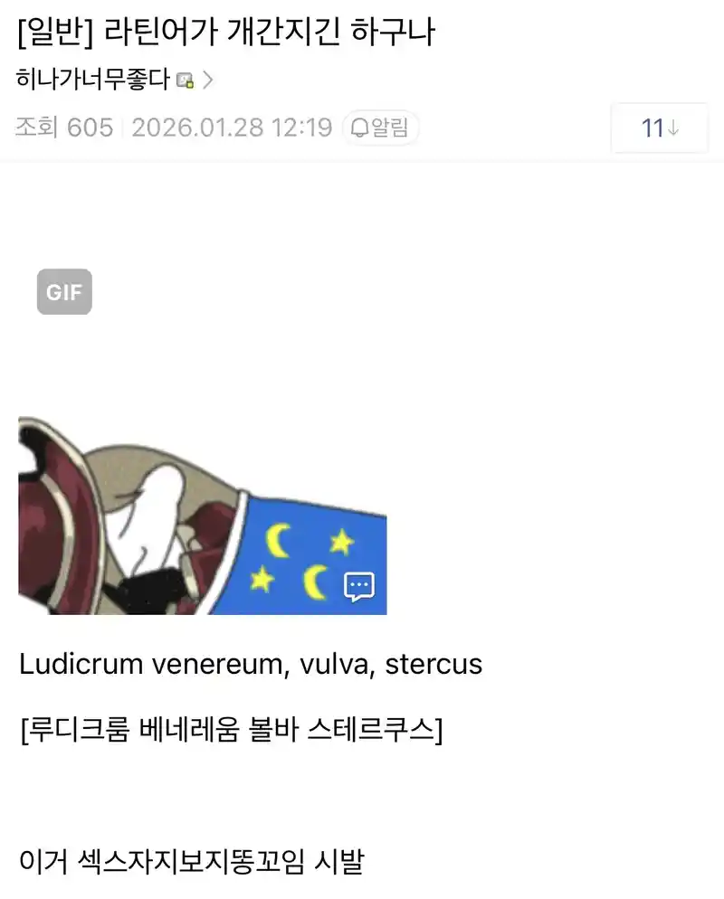 라틴어가 개간지긴 하구나