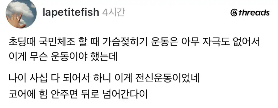 어릴때는 몰랐던 국민체조 난이도
