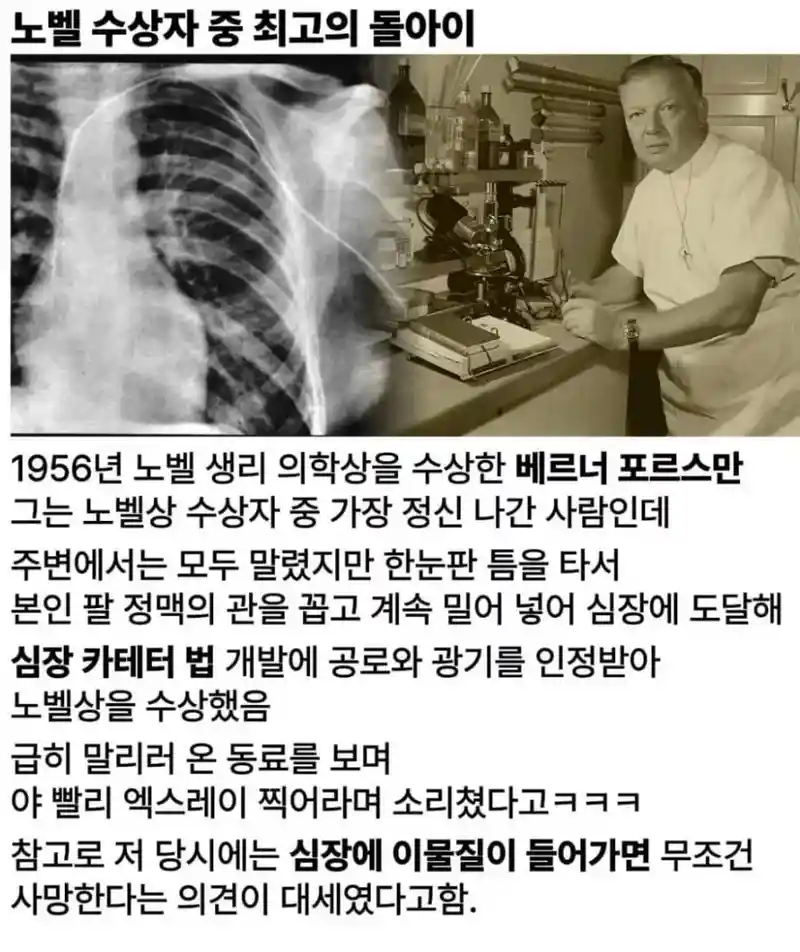 노벨 수상자 중 최고의 돌아이