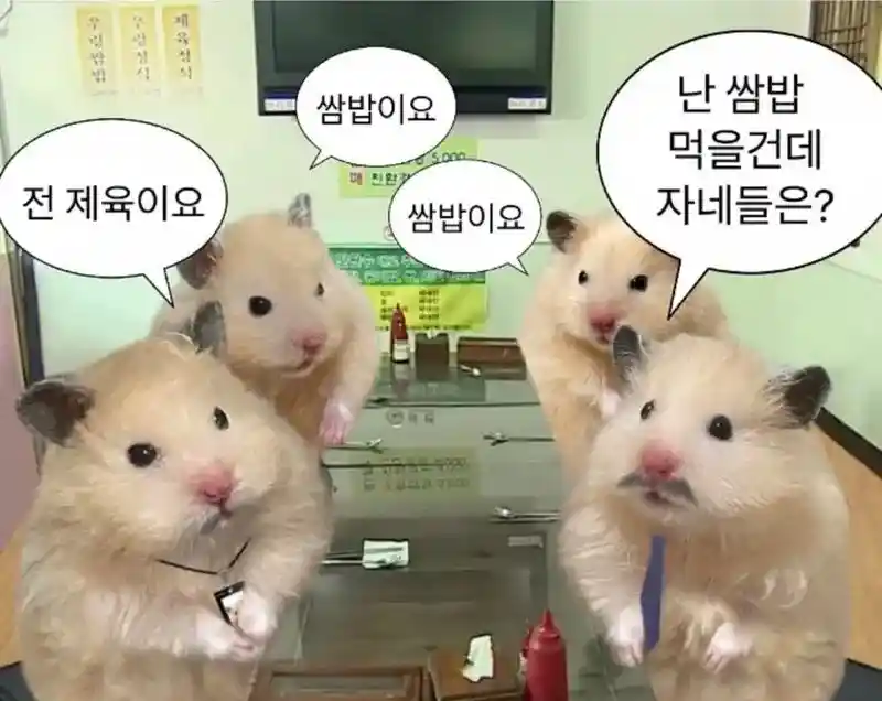 식당에서 메뉴 통일하자는 상사에게 카운터