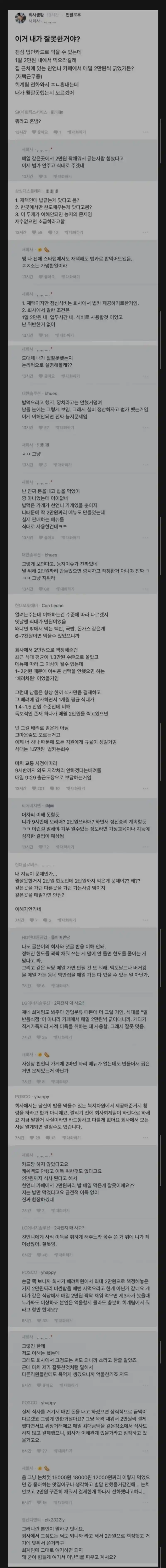 법카로 친언니 가게에서 매일 2만원씩 긁었는데 회계팀에서 전화옴.jpg